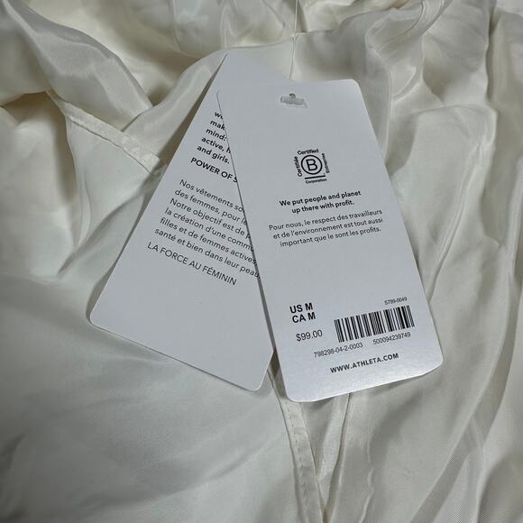 Athleta Calm Cool Slip Dress Nightgown in White Women's Size Medium NWT - Picture 8 of 10